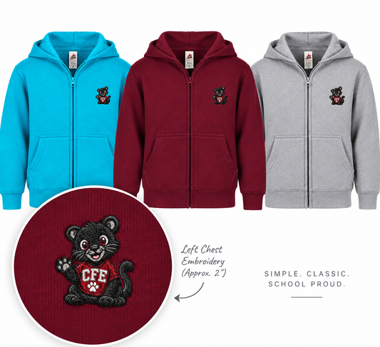 Embroidered Full-Zip Hoodie – CFE Panther