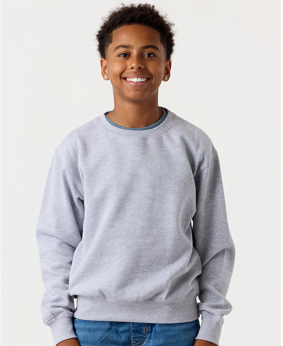 Youth Panthers Puff Embroidered Crewneck Sweatshirt