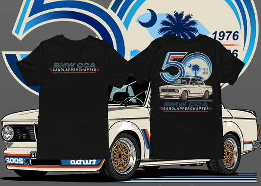 BMW CCA Sandlapper Chapter 50th Anniversary Limited Edition T-Shirt