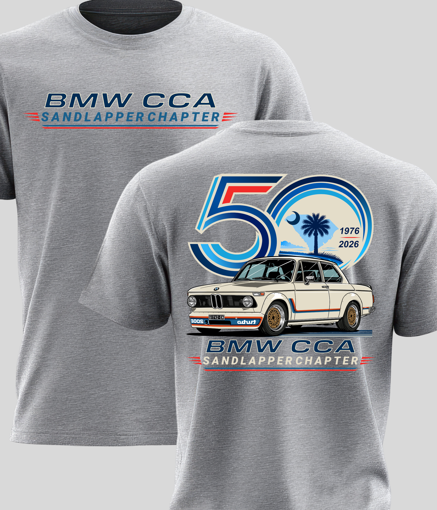 BMW CCA Sandlapper Chapter 50th Anniversary Limited Edition T-Shirt